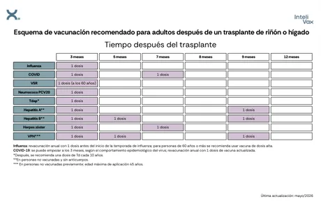 Vista previa de la primera página del esquema de vacunación: Trasplante de riñón o hígado